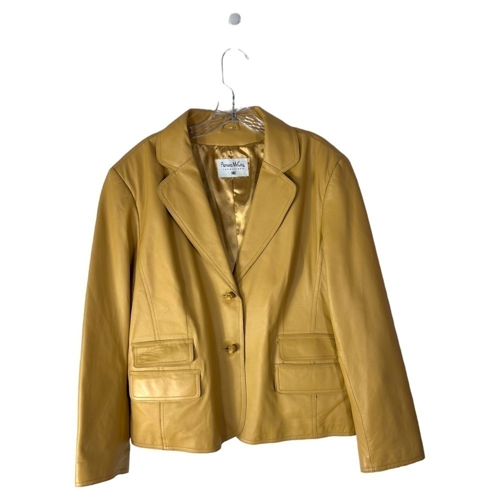 Pamela McCoy Tan Leather Jacket